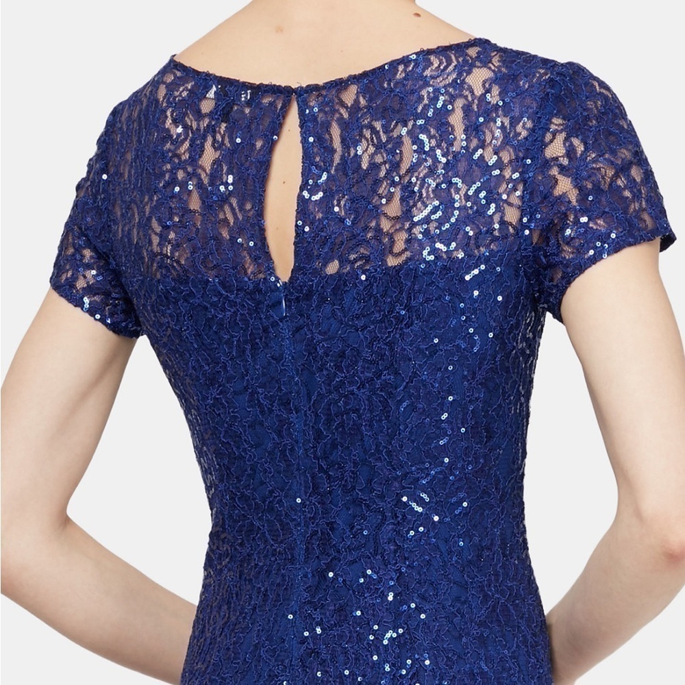 SLNY Classic and elegant, SL Fashions' sequin-scattered lace dress NWT SIZE 6 - Picture 4 of 8